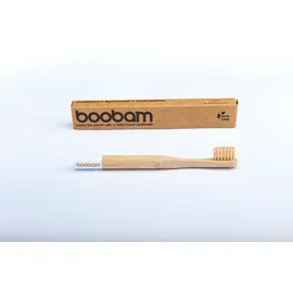 Boobam Brush Style Medium White - Οδοντόβουρτσα Ενηλίκων Από Φυσικό Μπαμπού, 1 τεμάχιο