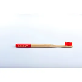 Boobam Brush Style Red Adult Soft - Οδοντόβουρτσα Ενηλίκων Από Φυσικό Μπαμπού, 1 τεμάχιο