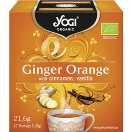 Yogi Tea Ginger Orange - Οργανικό Τσάι Με Τζίντζερ, Πορτοκάλι, Κανέλα & Βανίλια, 12 φακελάκια