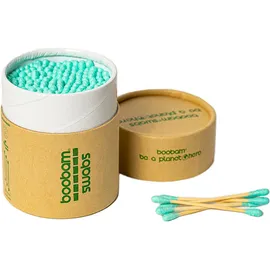 Boobam Cotton Swabs - Βιοδιασπώμενες Μπατονέτες Πράσινο, 200 τεμάχια