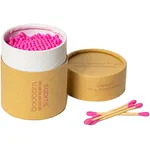 Boobam Swabs 100% - Βιοδιασπώμενες Μπατονέτες Ροζ Από Ξύλο Bamboo, 200 τεμάχια