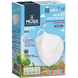 MUSK - Παιδική Μάσκα Υψηλής Προστασίας FFP2 Λευκό χρώμα- 10τμχ