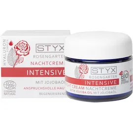 STYX Rosengarten Intensive Night Cream Κρέμα Νύχτας με Τριαντάφυλλο &amp; Υαλουρονικό Οξύ 50ml