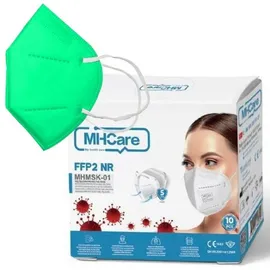 MHCare Μάσκα Υψηλής Προστασίας FFP2/KN95 Πράσινο 10τεμ