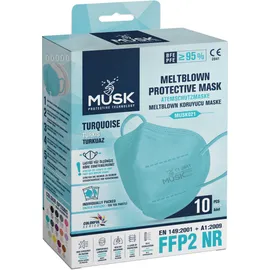 MUSK - Μάσκες Υψηλής Προστασίας FFP2  5-Layer CE 95% (Γαλάζιες) 10τμχ