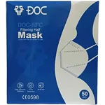 DOC-NFC Filtering Half Mask Μάσκα Υψηλής Προστασίας FFP2 Λευκή 50τμχ