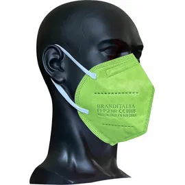 Μάσκα Προστασίας Brand Italia 4 Στρώσεων FFP2 NR Πράσινη 50 Τεμάχια