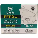 Baltic Masks FFP2 NR Protective Respirator Bm-003 Mask 5 Στρώσεων 5-ply Earloop Λευκό 5x2pcs 10 Tεμάχια