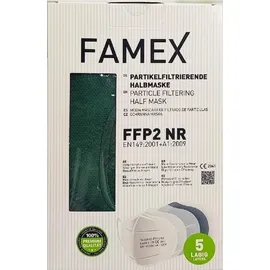 Famex Mask Μάσκες Προστασίας Πράσινη FFP2 NR 10τμχ