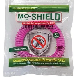 Menarini Mo-Shield Insect Repellent Band Αντικουνουπικό Βραχιόλι Σιλικόνης Χρώμα Φούξια 1τμχ