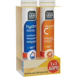 Pharmalead Hydro 20 αναβράζοντα δισκία &amp; Βιταμίνη C 1000mg 20 αναβράζοντα δισκία Πορτοκάλι
