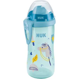 NUK - Flexi Cup Παγουράκι με καλαμάκι Soft Μπλε 12m+ (10.527.312) | 300 ml