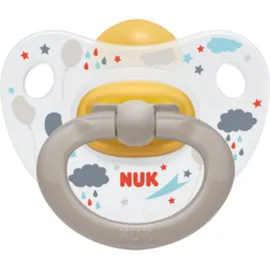 NUK - Classic Happy Kids Πιπίλα Καουτσούκ Grey Clouds 0-6m (10.734.057) | 1τμχ