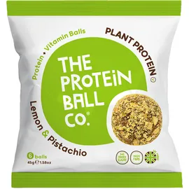 The Protein Ball Co Vegan Μπαλίτσες Πρωτεϊνης Lemon & Pistachio 6 Τεμάχια - 45gr