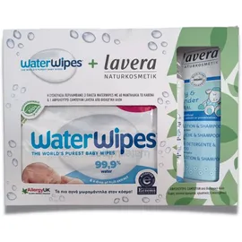 WaterWipes Προσφορά Μωρομάντηλα Βιοδιασπώμενα 3πακ/60τμχ & Σαμπουάν - Αφρόλουτρο & Σαμπουάν Lavera