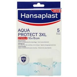 Hansaplast Aqua Protect Sterile 3XL Αδιάβροχα Αποστειρωμένα Αυτοκόλλητα Επιθέματα 10x15cm 5 Τεμάχια