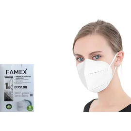 Famex Μάσκα Προστασίας FFP2  Λευκό χρώμα 10τμχ