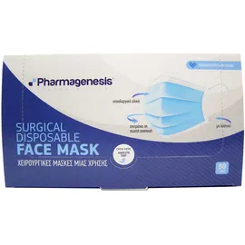 Pharmagenesis Χειρουργικές Μάσκες Μιας Χρήσης IIR GR0155364 EN14683 50τμχ