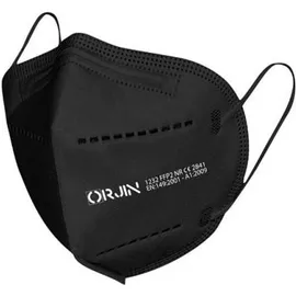 Orjin FFP2 Civil Protective Mask BFE >95% Μάσκα υψηλής προστασίας FFP2 Mαύρη 1τμχ