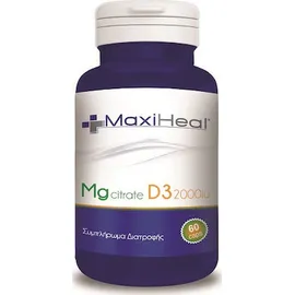 Maxiheal Mg Citrate + D3 2000iu 60 Caps