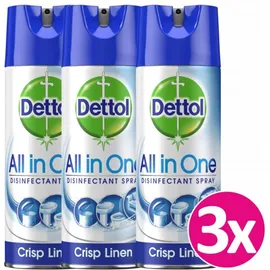 Dettol Απολυμαντικό Spray Crisp Linen 3x400ml