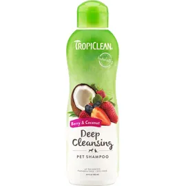 TROPICLEAN Pet Shampoo Deep Cleansing Berry &amp; Coconut Σαμπουάν για Βαθύ Καθαρισμό με Μούρα &amp; Καρύδα για Σκύλους &amp; Γάτες 592ml