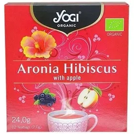 Yogi Organic Tea Aronia Hibiscus with Apple Οργανικό Τσάι Με Με Ιβίσκο & Μήλο 12 φακελάκια