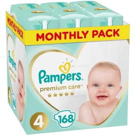 Pampers Premium Care Monthly Pack Νο4 (9-14kg) 168τεμ
