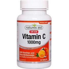 NATURES AID VITAMIN C 1000MG LOW ACID (WITH ROSEHIPS &amp; CITRUS BIOFLAVONOIDS) 30 TABS