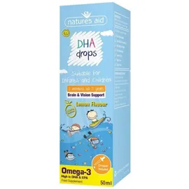 NATURES AID DHA MINI DROPS FOR INFANTS & CHILDREN (3 MONTHS - 5 YEARS) 50ML