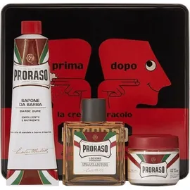 Proraso Primadopo, Vintage Selection Tin Gift Set ( Proraso pre shave cream 100ml, Proraso κρέμα ξυρίσματος 150ml, Proraso after shave lotion 100ml  )