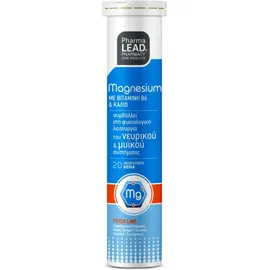 Pharmalead Magnesium 375mg με Βιταμίνη Β6 & Κάλιο με Γευση Lime 20 Αναβράζοντα δισκία