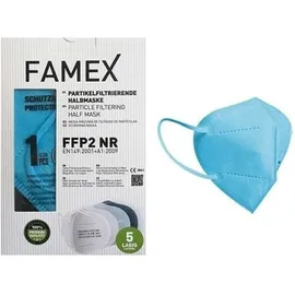 Μάσκες Προστασίας Famex FFP2 Υψηλής Προστασίας Γαλάζιο 10 Τεμάχια