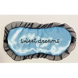 OEM Μάσκα Ύπνου Με Μαξιλαράκια Σατέν Sweet Dreams Ροζ - Σιέλ 1 Τεμάχιο [Γαλάζιο]