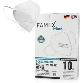 FAMEX MASK - FFP2 NR Μάσκα Υψηλής Προστασίας Λευκό | 10 τμχ
