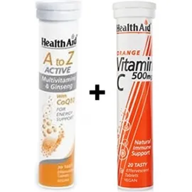 Health Aid - Α ΤΟ Ζ ΑCTIVE MULTIVITAMIS+Q10 και Vitamin C 500mg Πορτοκάλι