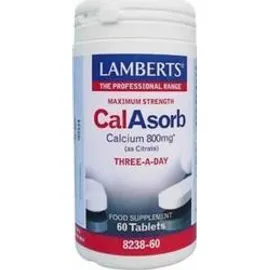 Lamberts CalAsorb - Calcium 800mg (as citrate) Ασβέστιο Υψηλής Απορρόφησης 60tabs
