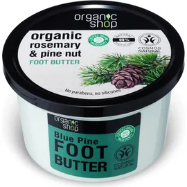 NATURA SIBERICA Organic Shop Foot Butter, Βιολογικό βούτυρο ποδιών, μπλε πεύκο για αναζωογόνηση, 250 ml.