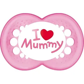 Mam Πιπίλα με Θηλή Σιλικόνης I Love Mummy Ροζ για Κορίτσι 16m+ 1 Τεμάχιο [255S]