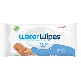 WaterWipes 100% Βιοδιασπώμενα Άοσμα Μωρομάντηλα 99,9% Νερό Ηλικίες 0+ 60 Μαντηλάκια