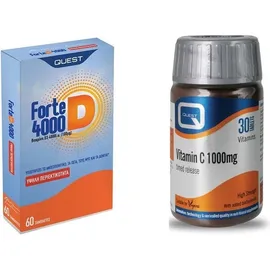 QUEST Promo Forte D 4000IU 60tabs + Vitamin C 1000mg Timed Release 30tabs