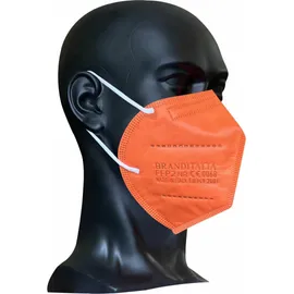 Μάσκα Προστασίας Brand Italia 4 Στρώσεων FFP2 NR Πορτοκαλί 10 Τεμάχια
