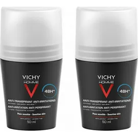 Vichy Homme Anti Transpirant Anti-irritations Roll-On 48H 2x50ml