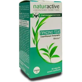 NATURACTIVE Green Tea, Λιποδιαλυτικό Συμπλήρωμα Διατροφής με Συμπυκνωμένο Εκχύλισμα Πράσινου Τσαγιού 60caps