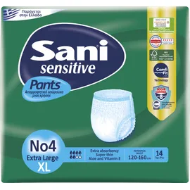 Ελαστικό εσώρουχο ακράτειας Sani Sensitive Pants Extra Large No4 14τμχ