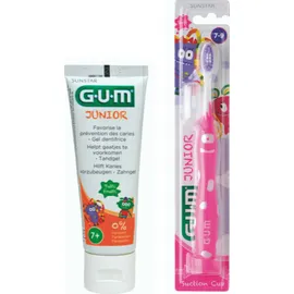 Gum Παιδική Οδοντόβουρτσα junior 6+ και ΔΩΡΟ Gum Junior Οδοντόκρεμα Tutti Frutti, 7+ 50ml