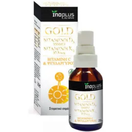 Inoplus Gold Στοματικό Σπρέι με Βιταμίνες D3, K2 & C και Ψευδάργυρο 20 ml