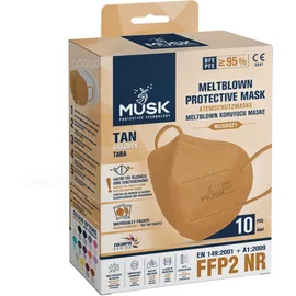 MUSK - Μάσκες Υψηλής Προστασίας FFP2 5-Layer CE 95% (Taba) 10τμχ