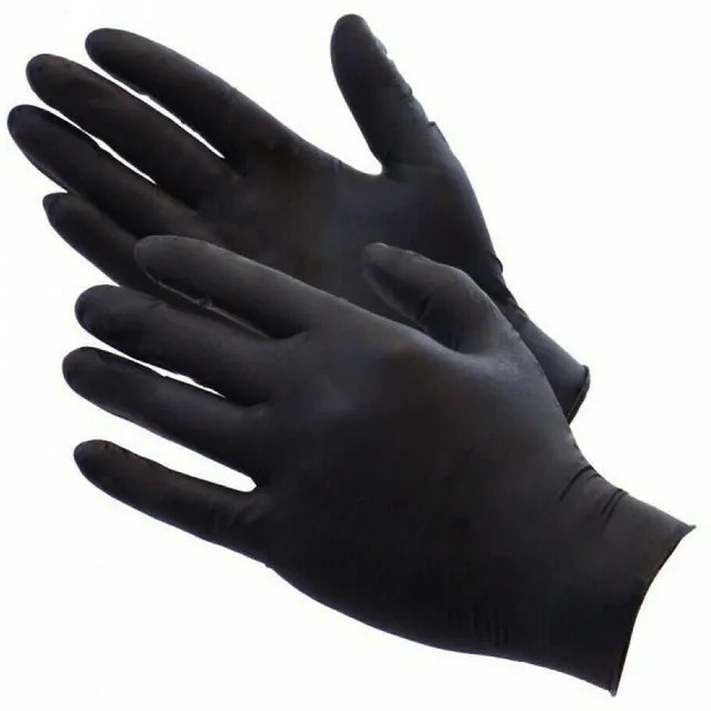 Setino Nitrile Black Γάντια Νιτριλίου Μαύρα Μέγεθος:Medium Χωρίς Πούδρα 100  Τεμάχια - Fedra