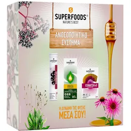 Superfoods Ανοσοποιητικό Σύστημα Sambucus 20 Αναβράζοντα Δισκία &amp; Anasa 120ml &amp; Εχινάτσια 20caps 3τμχ